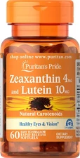 Puritan's Pride Zeaxanthin 4mg with Lutein 10mg - 60 Softgels