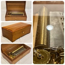 Heirloom Swiss REUGE 3/72 Music Box ~ HATIKVAH ~ Solid Walnut L’Auberson, VIDEO
