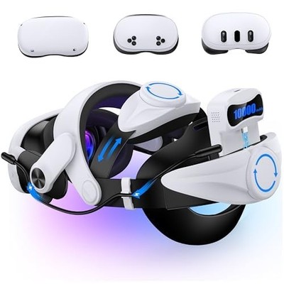 Adjustable Elite Battery Strap for Quest 3S/3/2 with Dual Charging Station