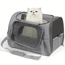 Breathable Pet Carrier for Cats  Dogs Soft Sided Comfort Travel Bag Portable