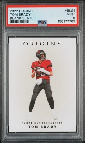 2022 PANINI ORIGINS BLANK SLATE #BLS1 TOM BRADY PSA 9
