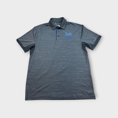 Gray Under Armour UCLA Bruins Casual Polo Shirt Men's L Large
