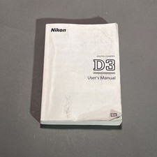 Nikon D3 Digital Camera Genuine User's Manual / Instruction Guide In English