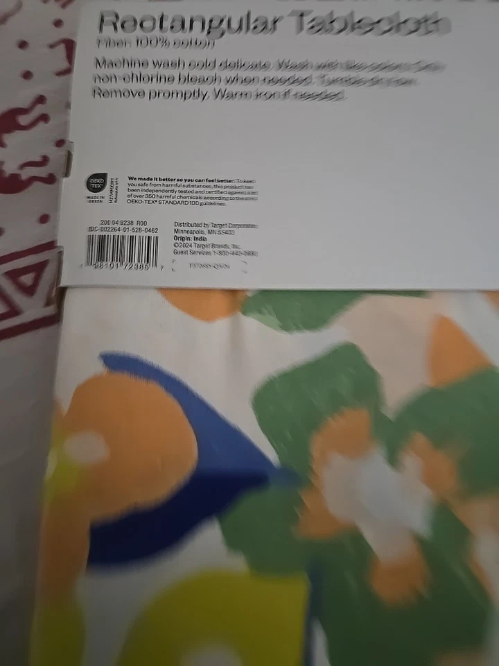 Room Essentials Rectangular Tablecloth 60" x 104" 100% Cotton NWT - Image 4 of 4