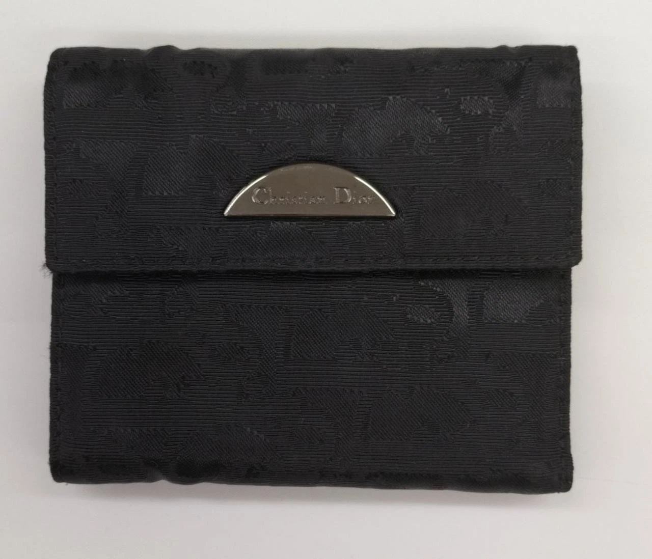 Portefeuille Christian Dior noir à deux volets