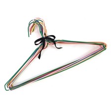 Vtg 60s-70s Vinyl Coated Clothes Hangers 12x Multicolor Mod MCM Clothing Display