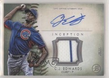 2015 Bowman Inception Relics Green 60/99 Carl Edwards Jr CJ #IAR-CE Auto s3g