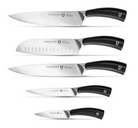 Zwieger Messerblock Set 5-Tlg KüChenmesser Edelstahl X50Crmov15 Kochmesser