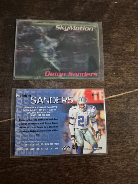 1996 Skybox Sky Motion Deion Sanders Dallas Cowboys