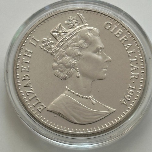 1994 Gibraltar "Preserve Planet Earth" Dolphin CuNi Coin Brilliant Uncirculated - Picture 8 of 8