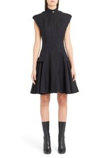 Women’s Alexander Mcqueen Military Dress Size 42 Black $3295