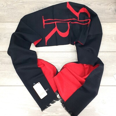 Rubinrose RR Merinowolle Herren Schrecken 180 x 30 cm Made in UK schwarz rot
