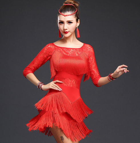 Da Donna mostra LATINO SALSA CHA CHA Tango ballo da sala Costume Vestito  Dancewear | eBay