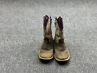M&F Western Products Cowgirls Boots Girls Size 7 Leather Square Toe Boot