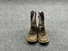 M&F Western Products Cowgirls Boots Girls Size 7 Leather Square Toe Boot 