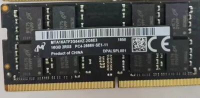 Micron 16GB DDR4 2666 Laptop SODIMM RAM 2Rx8 PC4-21300 MT