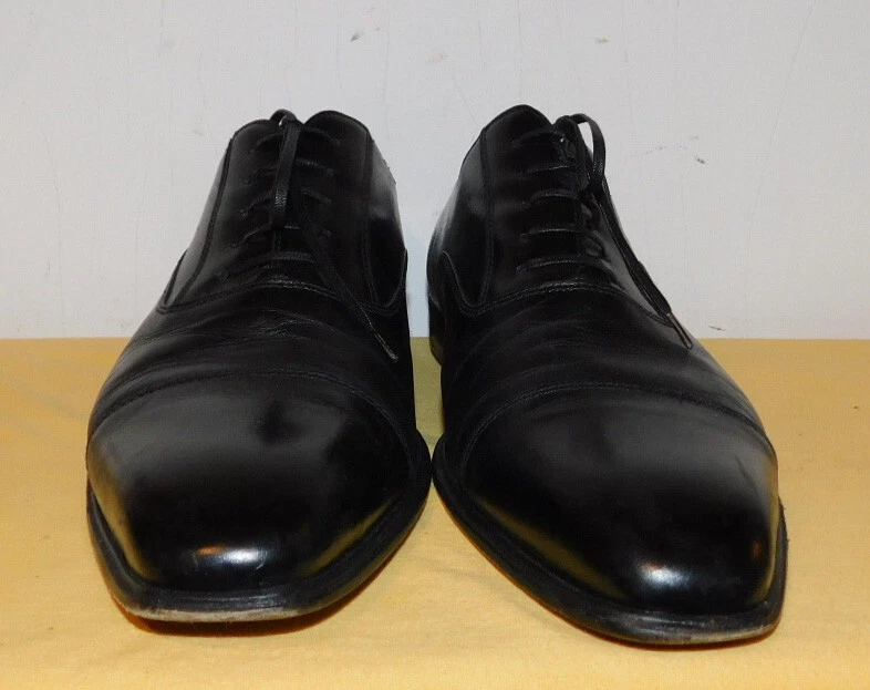 BOTTICELLI ЧЕРНЫЙ КОЖАНЫЙ КРЫШКА НОСКА OXFORD ЭКСТРА ДЛИННЫЕ ТУФЛИ РАЗМЕР E.U. 42,5/США 9,5... - Изображение 4 из 4