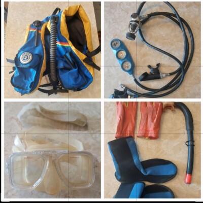 DIVE Mix Lot SCUBA Diving Gear &  Vest & Reg US Divers Oceanic Wintech