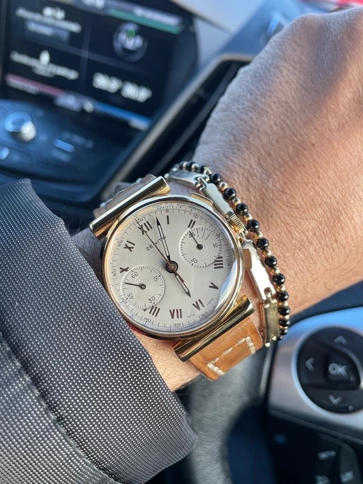 Cronógrafo vintage Zenith oro 146 18k años 30 Foto 2 de 2