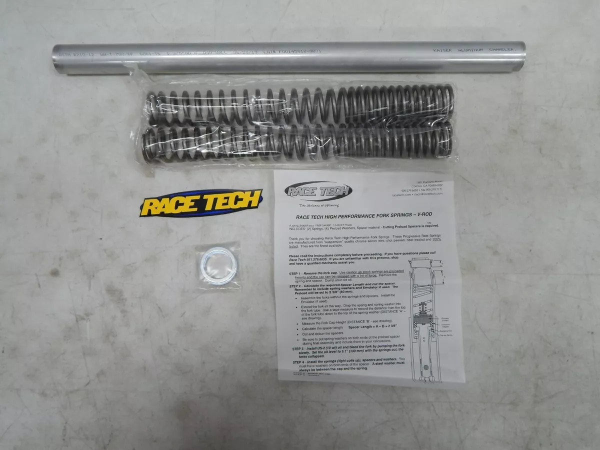 Race Tech Fork Spring Kit 49 mm Fork 44 x 350 P N FRSP S4435P20