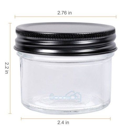 40 packs Mini Wide Mouth Glass Jars w/ Lids Clear For Honey,Jam,Jelly,Baby Foods - Picture 3 of 12
