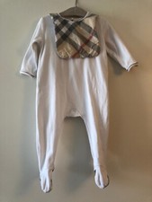 Burberry One Piece with Snap-On Bib Size 6M/67cm