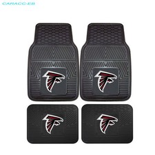 New 4pcs Nfl Atlanta Falcons Car Truck Front Back 3-d Rubber Floor Mats Set
