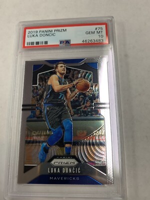 2019-20 Panini Prizm Luka Doncic #75 Base PSA 10 GEM MINT 2019-20 Panini Prizm Luka Doncic #75 Base PSA 10 GEM MINT