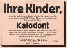 Kalodont Zahnpasta - 1916 - Historische Werbung ~18x13cm