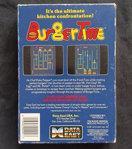 Burgertime Original 5 Screw NES Nintendo CIB Complete W/Manual! - Picture 3 of 12