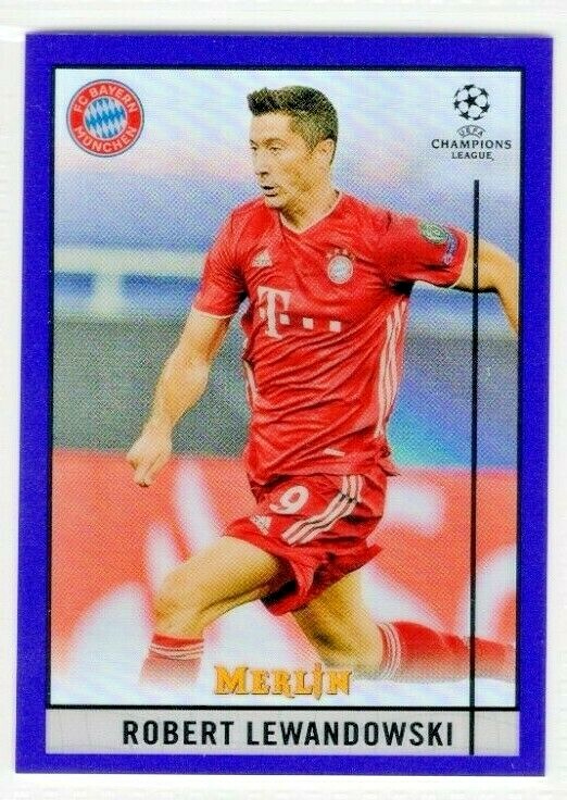 Robert Lewandowski 2020-21 Topps Merlin Chrome UEFA PURPLE Refractor /299