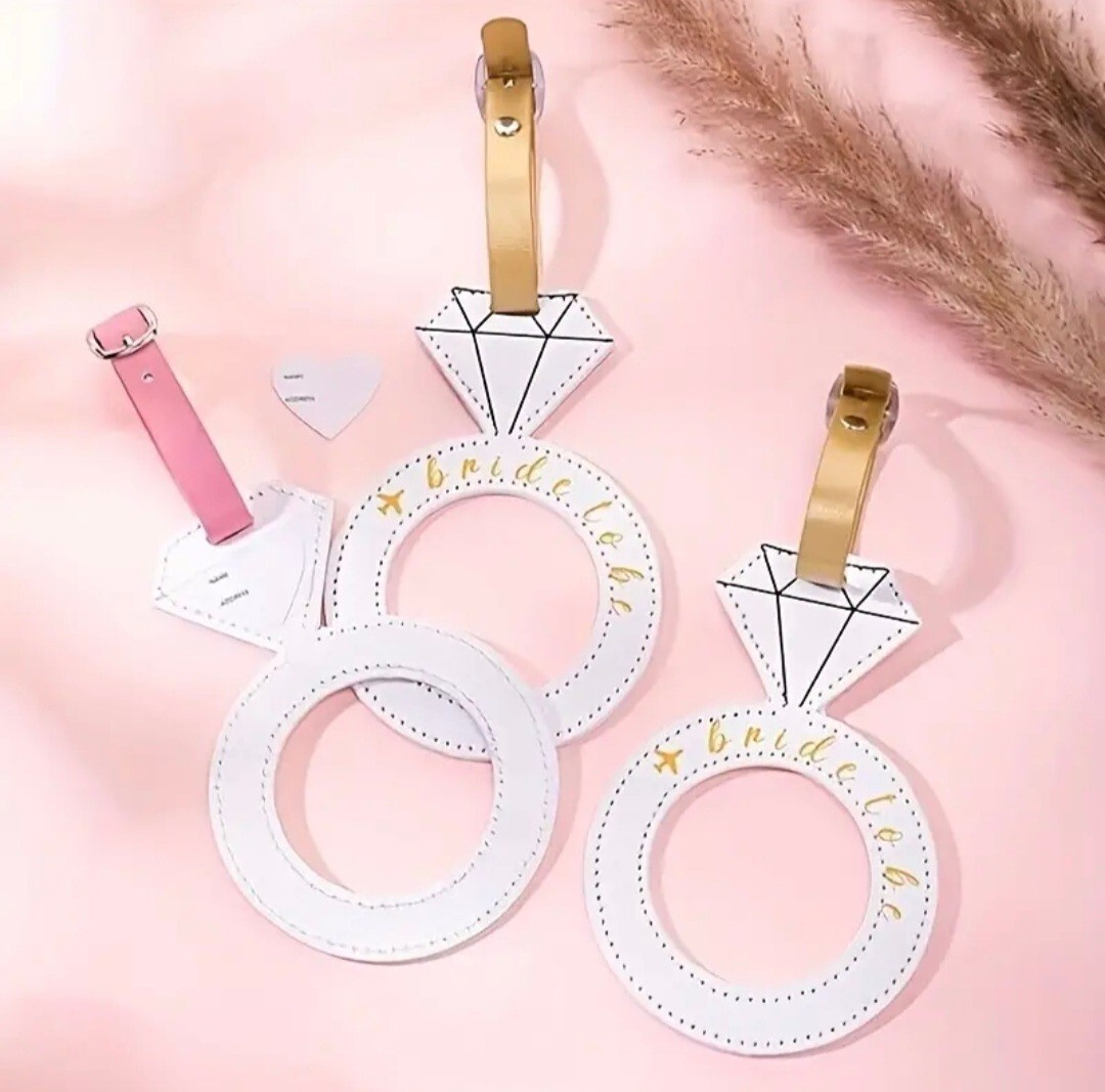 6 Stck. Braut Reise Gepäckanhänger Gastgeschenke Propsol Geschenke Brautbande Diamantring