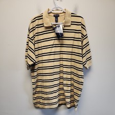 GANT Men's Polo shirt Yellow Stripe XL New USA MADE