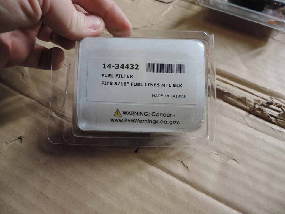 Emgo 14-34432 Universal Fuel Filter with 0.313 in. Inlet 5/16 inch hose barb - Image 2 of 3