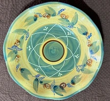 Chaumiere Centrum ruffle floral plate bowl 12 1/2 inches by Nanette Vacher