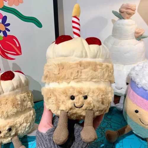 Jellycat Birthday Cake Plush Toy with Cream Candle S Size Small Unused Japan - Picture 7 of 12