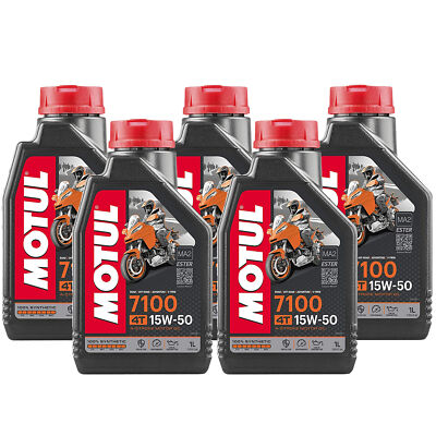 Motul 7100 5L Engine Motor Oil 5 x 1L 4T 15W50 100% synthetic 4-Stroke Ester