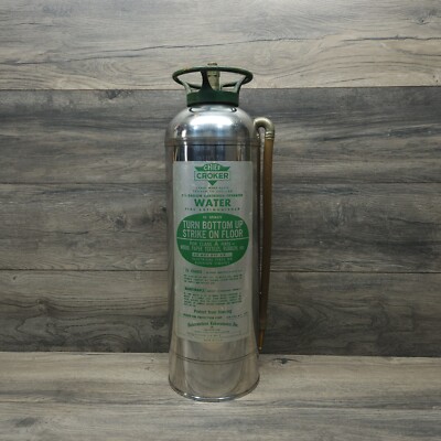 Chief Croker Water Fire Extinguisher Stainless 2 1/2 Gallon New York U.S.A.