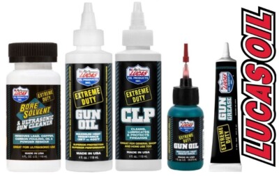 LUCAS Extreme Duty Bore Solvent Cleaner, Gun Oil, CLP, Needle Oiler, Grease