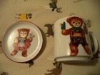 Reutters Porzellan Teddy Bear Porcelain Cup and 4" Plate, Made in W. Germany NEW — photo 1