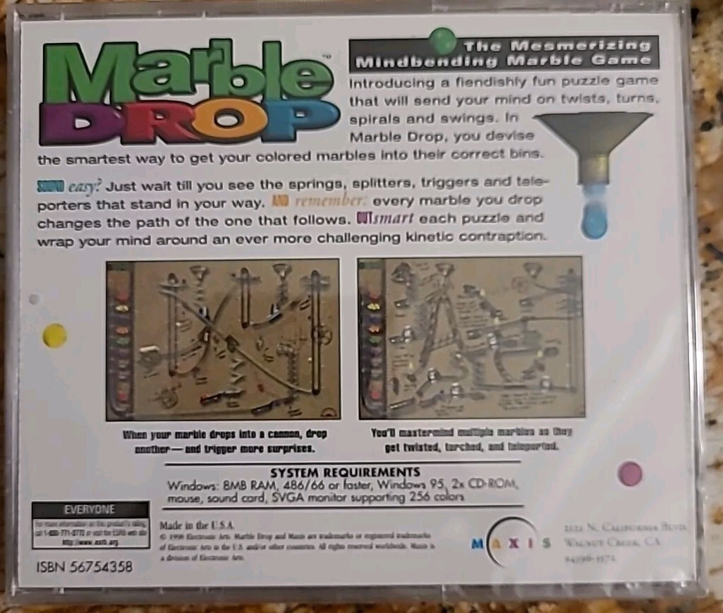 Marble Drop PC CD-Rom Game (1998, Maxis) Windows 95 / Brand New | eBay