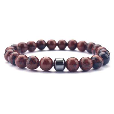Schmuck Armband aus Naturstein Perlen mit wertvollen Hämatit - Elegant -