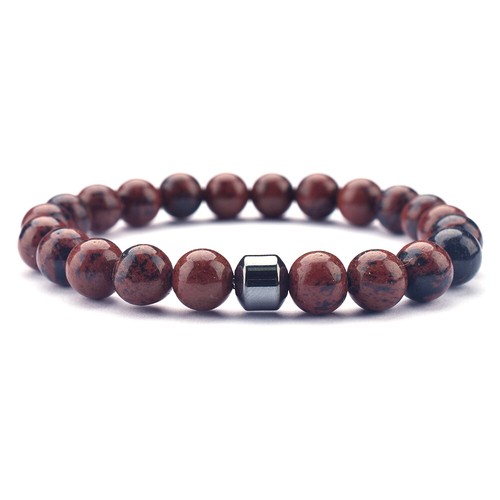 Schmuck Armband aus Naturstein Perlen mit wertvollen Hämatit - Elegant - - Bild 16 von 18