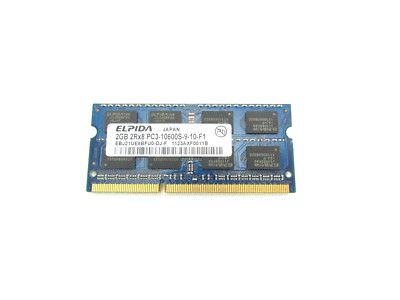 Elpida 2GB 2RX8 PC3 10600S-9-10-F1 (EBJ21UE8BFU0-DJ-F) Laptop RAM