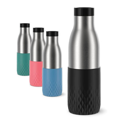 EMSA N3110500 BLUDROP Outdoor-Trinkflasche 0,5L Isoflasche Edelstahl BPA-frei