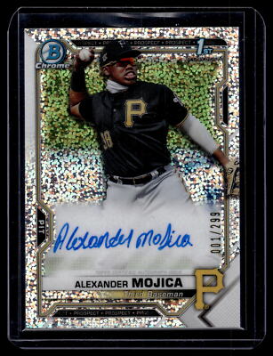 Alexander Mojica 2021 Bowman Chrome 1st Speckle Refractor Auto