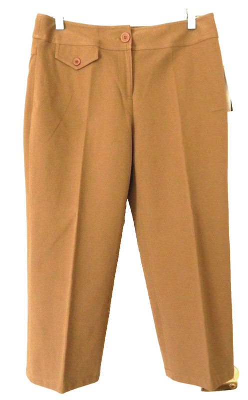 Peck & Peck TORTOLA Breathable Cotton Capri/Crop Pants-6P   NWT $98
