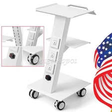 Dental Medical Mobile Cart Metal Built-in Socket Rolling Tool Dental Trolley