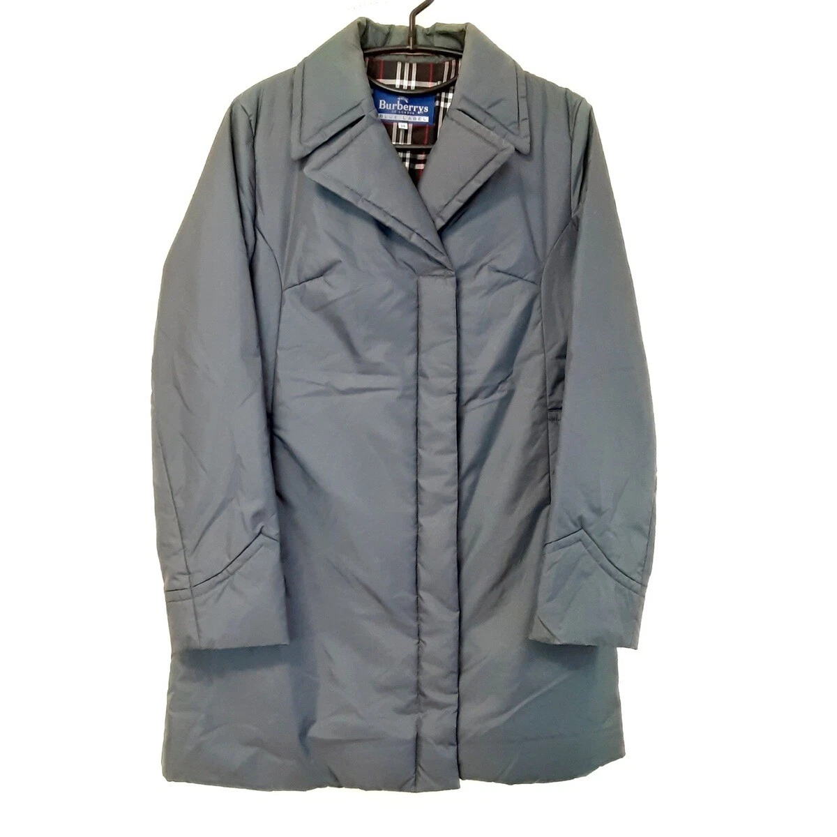 Auth Burberry Blue Label Gray Women s Down Jacket