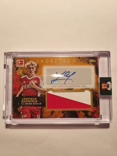 Topps Bundesliga Inception Leopold Querfeld Patch Auto 02/25 Union Berlin